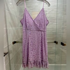 Lavender Aqua Lace Dress